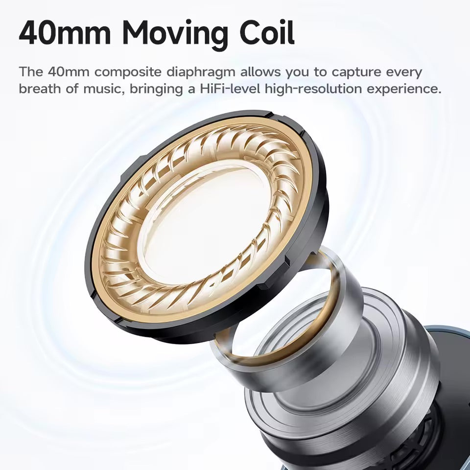 HOCO W35 Max Wireless HiFi Music Headphone 42mm Coil Speaker  Bluetooth 5.3 Sport Earphone Support AUX/TF Card Mode