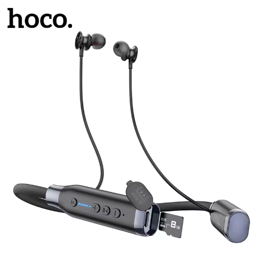 HOCO Neck Band Bluetooth 5.3 Magnetic Sports Running Earphones Support Bluetooth TF Card Playback Music Headset Long time Standby