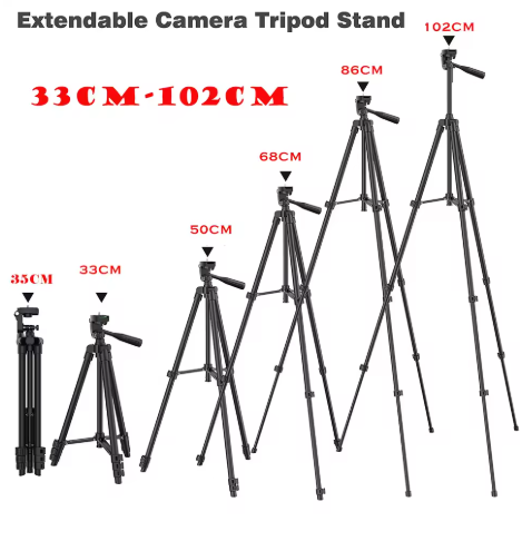 Tripod For Phone Camera Tripod Stand with Bluetooth Remote Phone Holder Lightweight Universal Photography