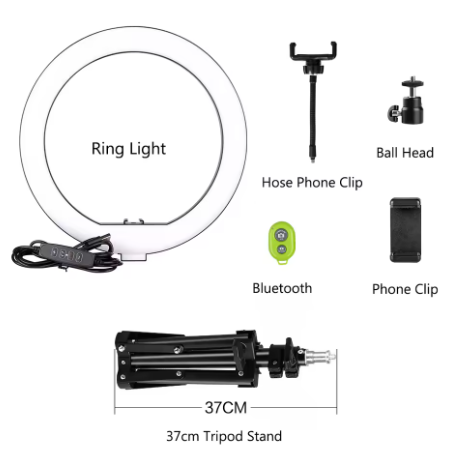 10inch Mini Selfie LED Video Ring Light Lamp With Table Tripod For YouTube Phone Live Photo Photography Studio