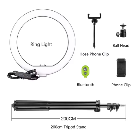 10inch Mini Selfie LED Video Ring Light Lamp With Table Tripod For YouTube Phone Live Photo Photography Studio