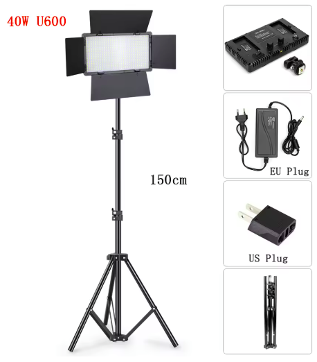 LED Photography Video Light Panel Lighting Photo Studio Lamp Kit With Tripod Stand For Shoot Live Streaming Youtube Tiktok