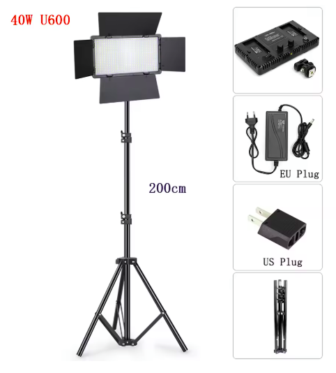 LED Photography Video Light Panel Lighting Photo Studio Lamp Kit With Tripod Stand For Shoot Live Streaming Youtube Tiktok