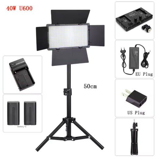 LED Photography Video Light Panel Lighting Photo Studio Lamp Kit With Tripod Stand For Shoot Live Streaming Youtube Tiktok