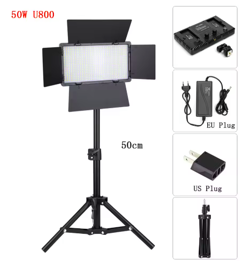 LED Photography Video Light Panel Lighting Photo Studio Lamp Kit With Tripod Stand For Shoot Live Streaming Youtube Tiktok