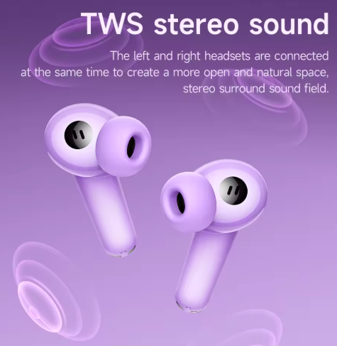 HOCO EQ11 Wireless Bluetooth 5.3 Music Earphone 13mm large Dynamic Coil HiFi Stereo Earbuds Touch Control With Mic For iPhone