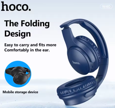 HOCO Wireless Bluetooth Headphone Game Music Sports Headset Support TF Card AUX Foldable Earphone Mobile Phone