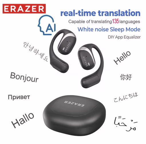 [Powerful Sound] Lenovo ERAZER X9 OWS Wireless Headphones Sports Bluetooth Open-Ear Headphones with Microphone Noise Reduction Waterproof